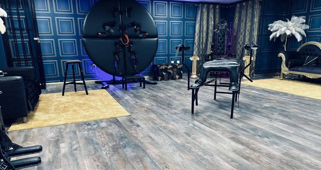 Wexford lounge at Vixen media studios in Derby, dungeon for hire