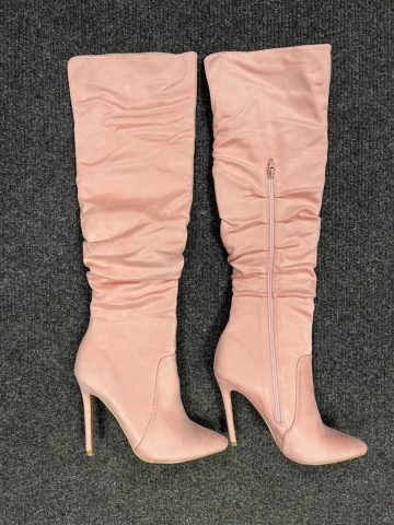 Essex Glam, pink faux suede, 37, new